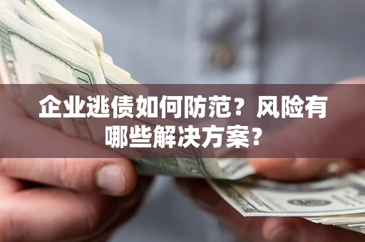 武汉企业逃债如何防范？风险有哪些解决方案？