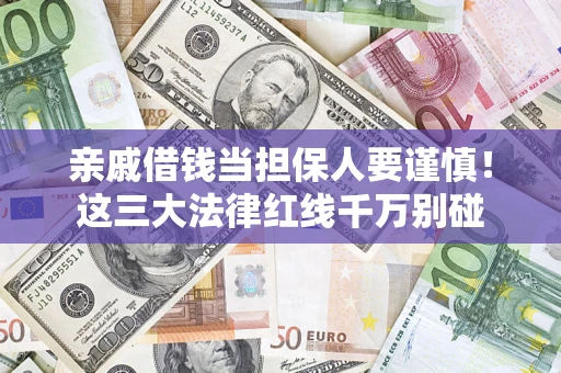 武汉亲戚借钱当担保人要谨慎！这三大法律红线千万别碰