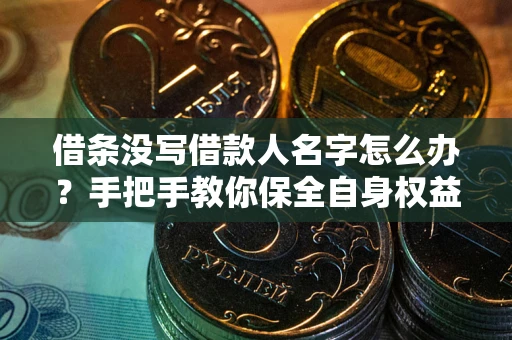 武汉借条没写借款人名字怎么办？手把手教你保全自身权益