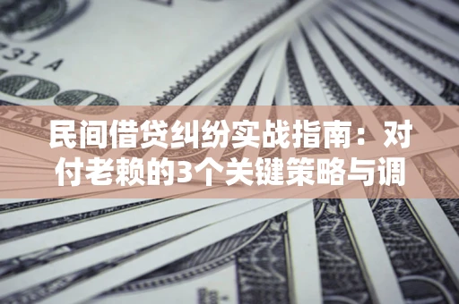 武汉民间借贷纠纷实战指南：对付老赖的3个关键策略与调解盲区解析