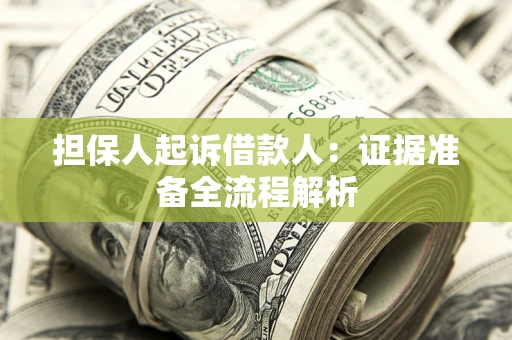 武汉担保人起诉借款人：证据准备全流程解析
