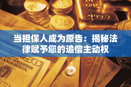 武汉当担保人成为原告：揭秘法律赋予您的追偿主动权